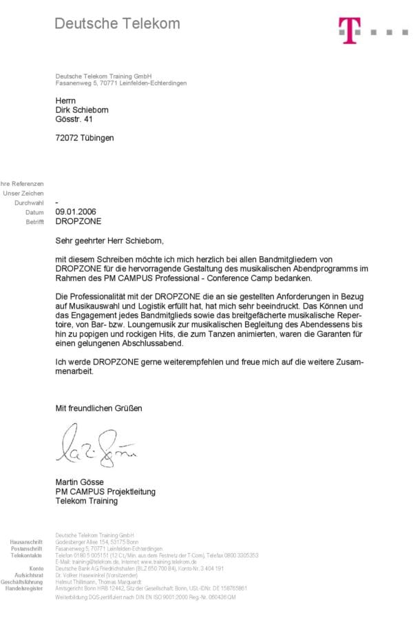 Empfehlung der Deutschen Telekom AG