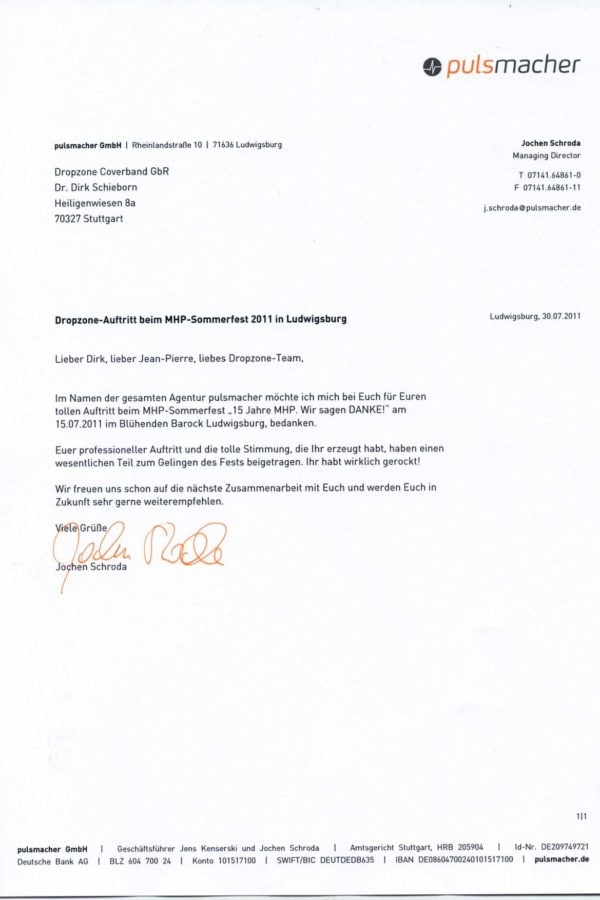 Empfehlung der Agentur pulsmacher GmbH
