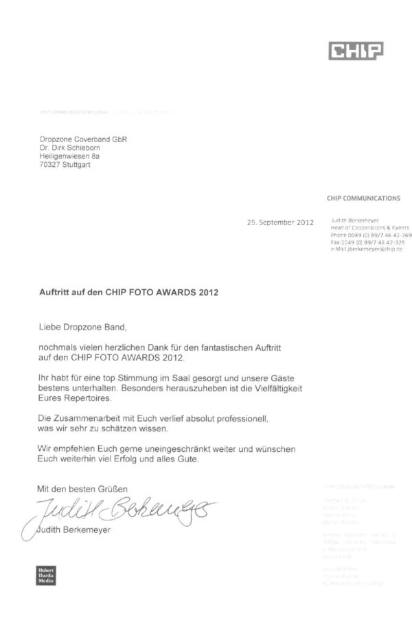 Empfehlung der CHIP Communications GmbH